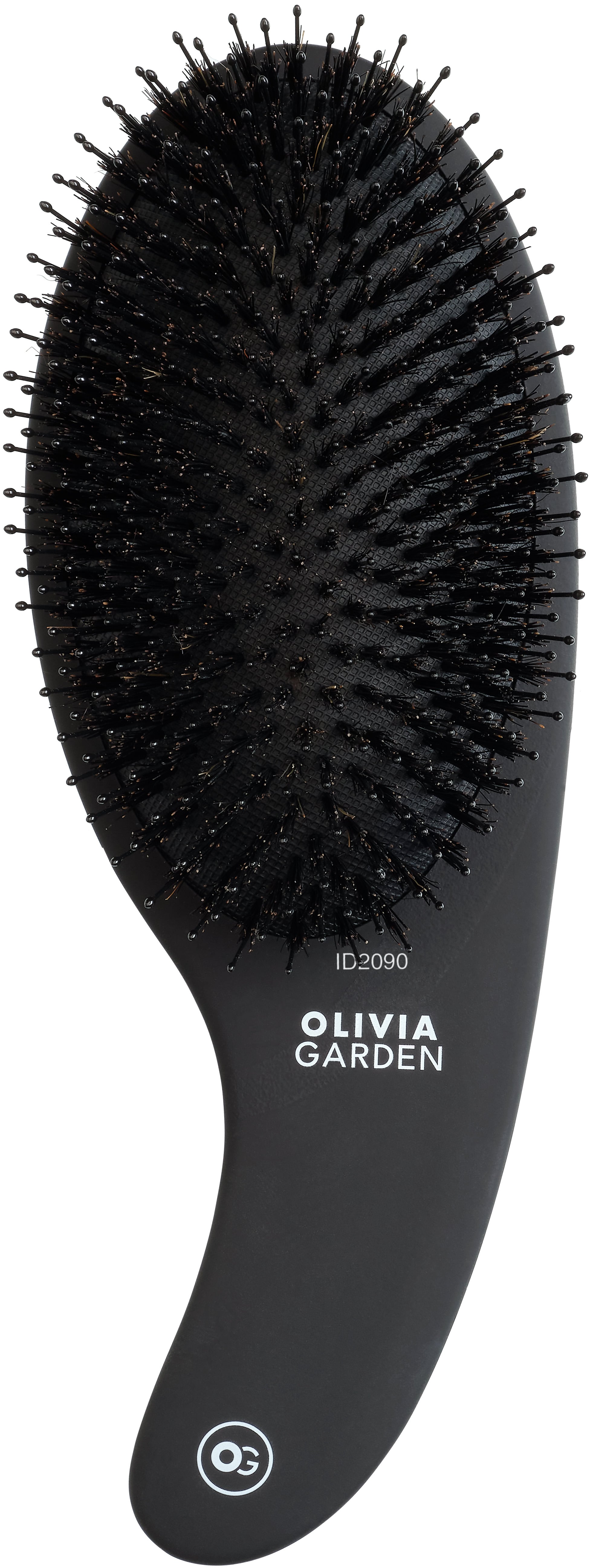 Olivia Garden Expert Care Curve  Boar&Nylon Bristles Matt Black